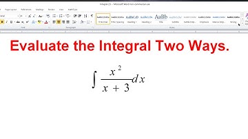 The Integral of x^2/(x +3)