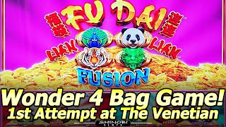 The Bag Game Times 4! NEW Fu Dai Lian Lian Fusion Slot Machine at the Venetian in Las Vegas!