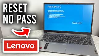 How To Factory Reset Lenovo Laptop Without Password - Tutorial