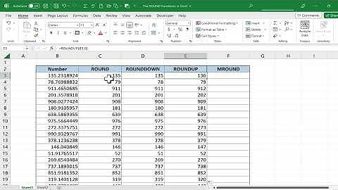 Using the Excel ROUND Functions