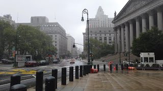 Walking NYC Tropical Storm Isaias from Wall Street to Chinatown (August 4, 2020)