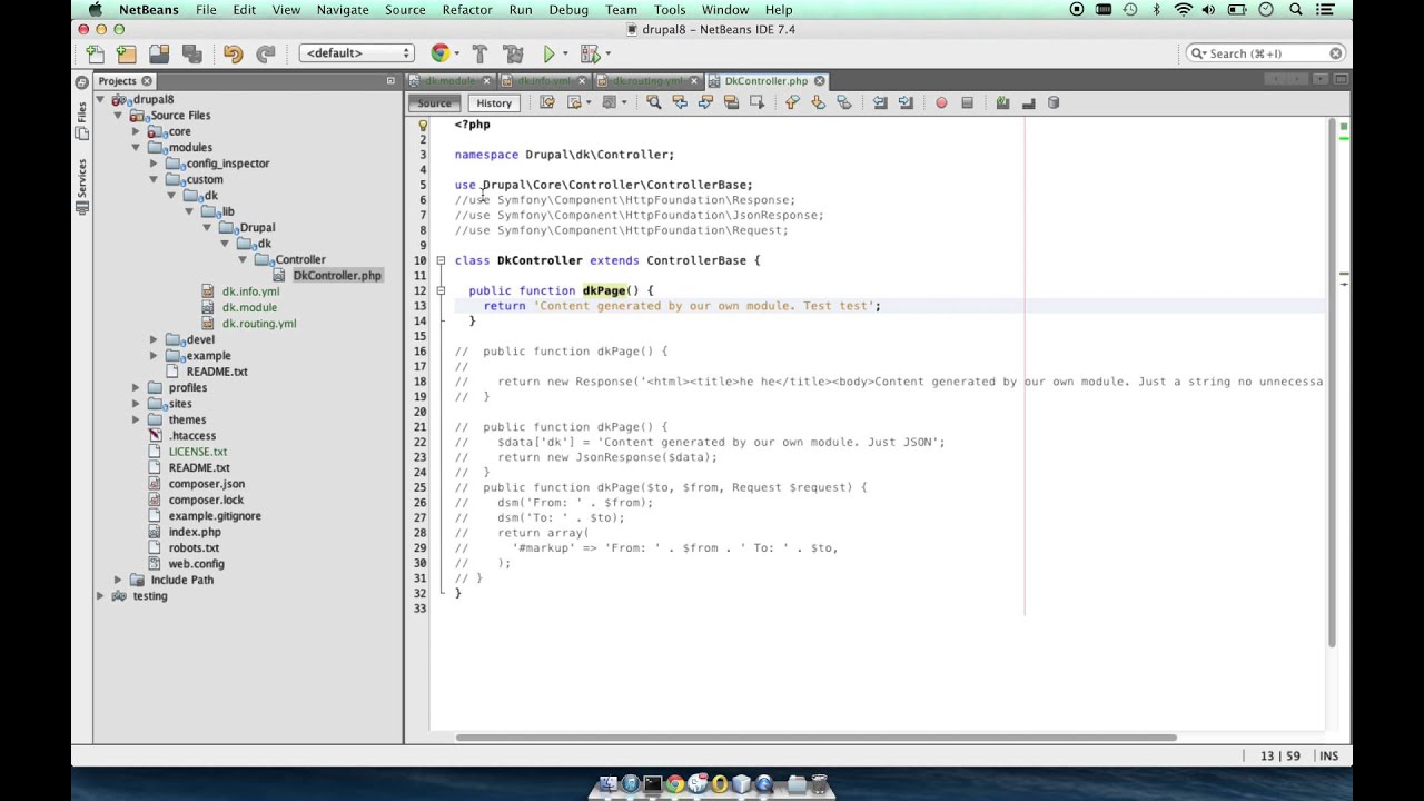 Drupal 8 alpha module development. - YouTube