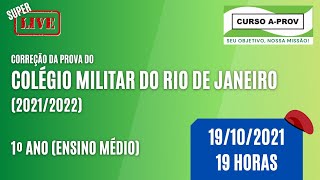 [LIVE] Correção - CMRJ (2021/2022) - 1º ano (Médio)