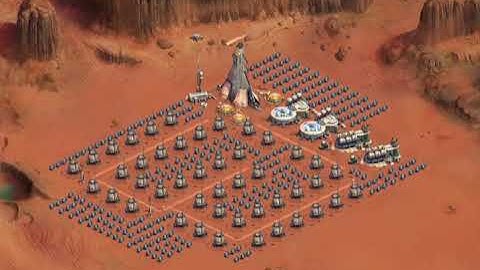 Forge Of Empire - Space Age Mars Initial Colony view and ambient music