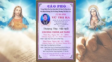 ĐÁM TANG BÀ CỐ ANNA VŨ THỊ RA