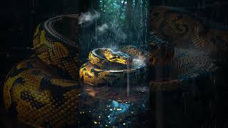 Monster giant snake in the cave, the sound of rain#monster #snake #rain
