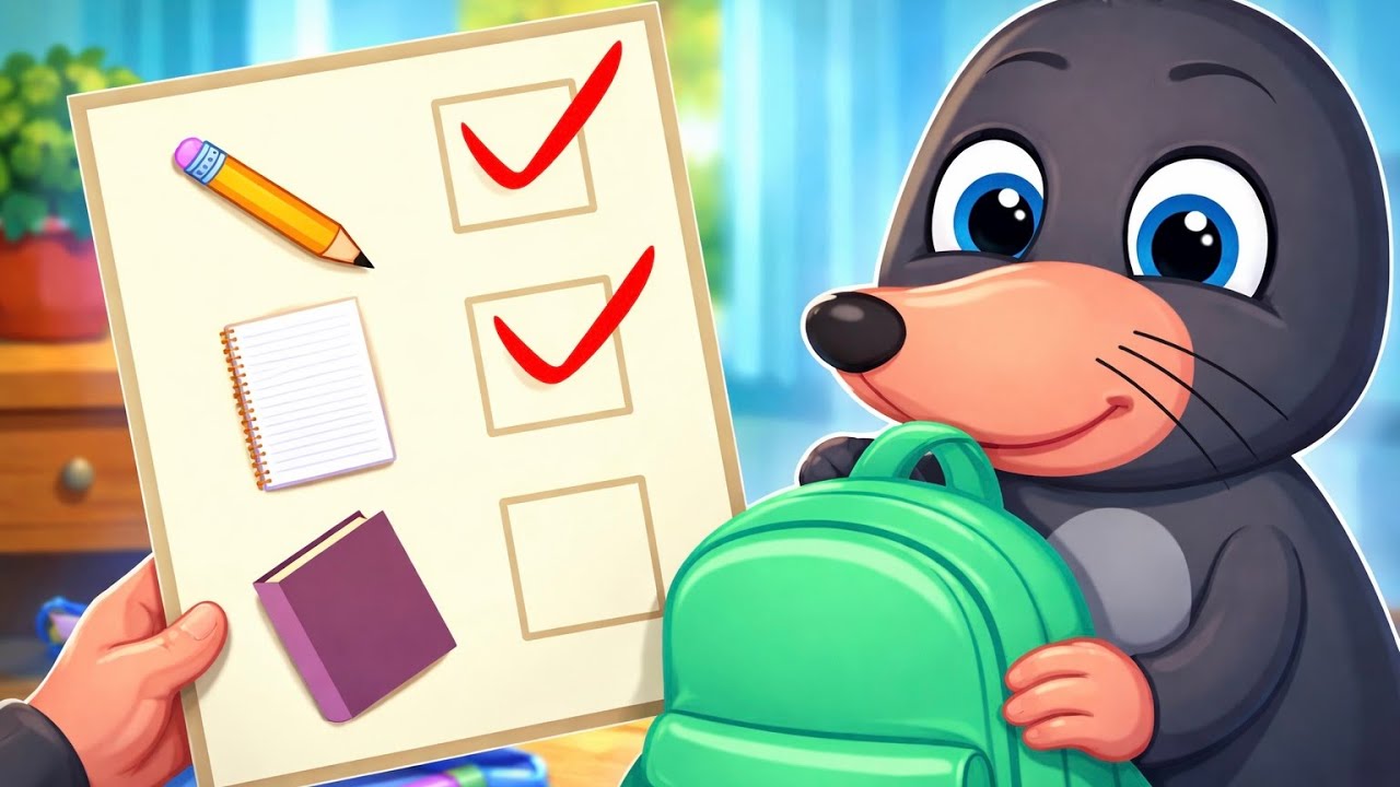 Benny Mole and Friends - CHECKLIST Cartoon for Kids 4K