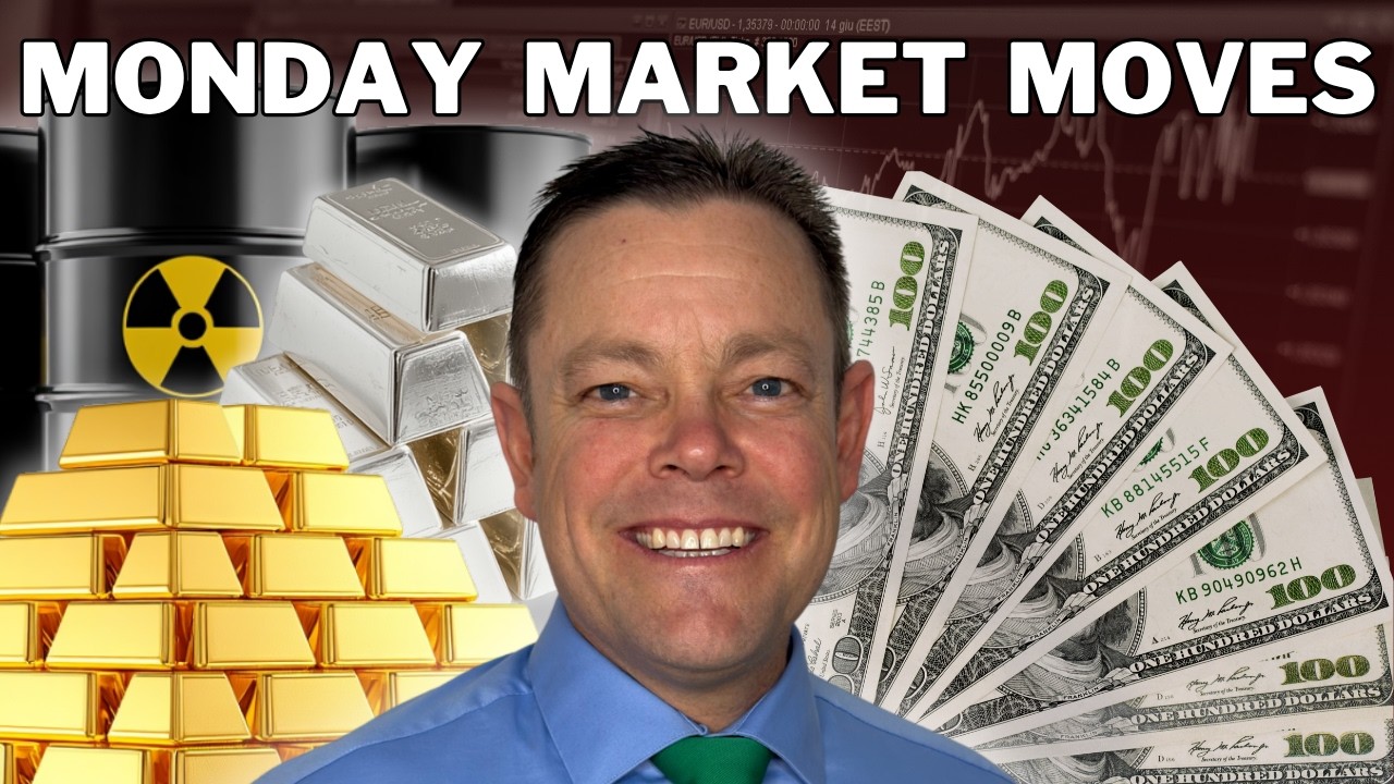 Thumbnail — Gold Falls 3.7% and Silver Drops 6.8% as Uranium Rises 0.5% ~ Monday Market Moves