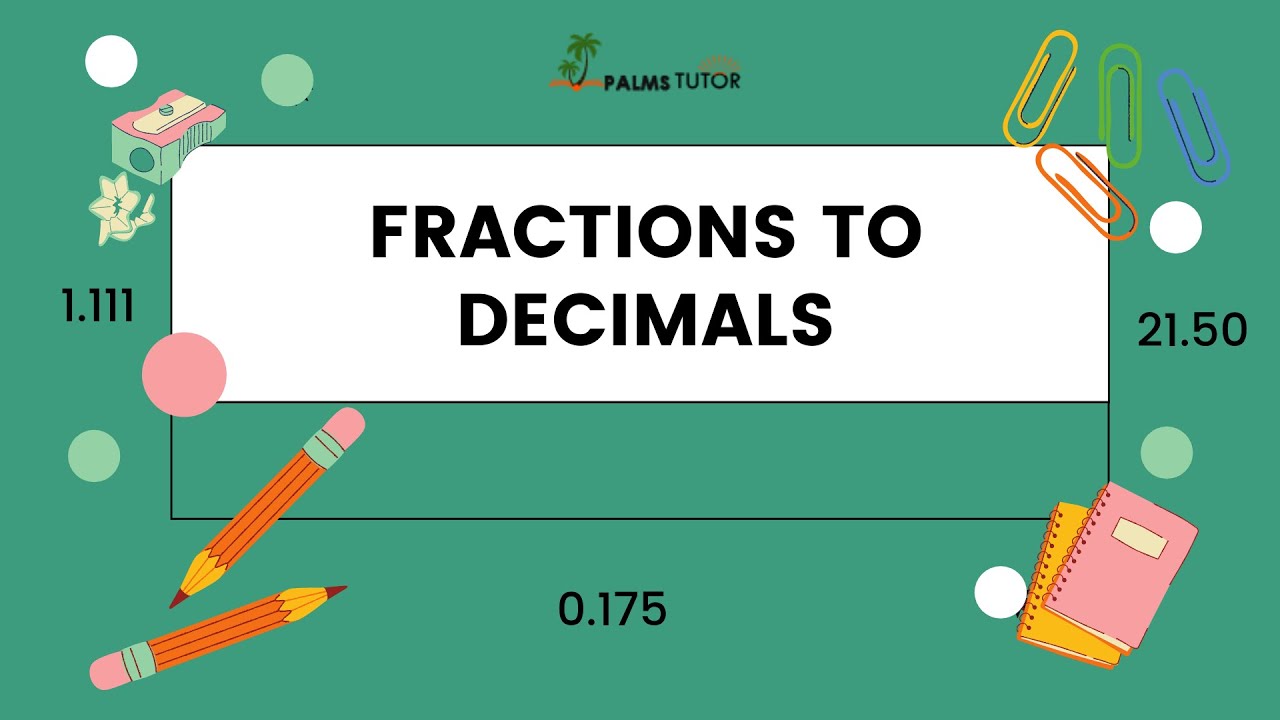 How to convert fractions to decimals - YouTube