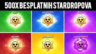 Otvaram 500X Stardropova I Brawl Stars