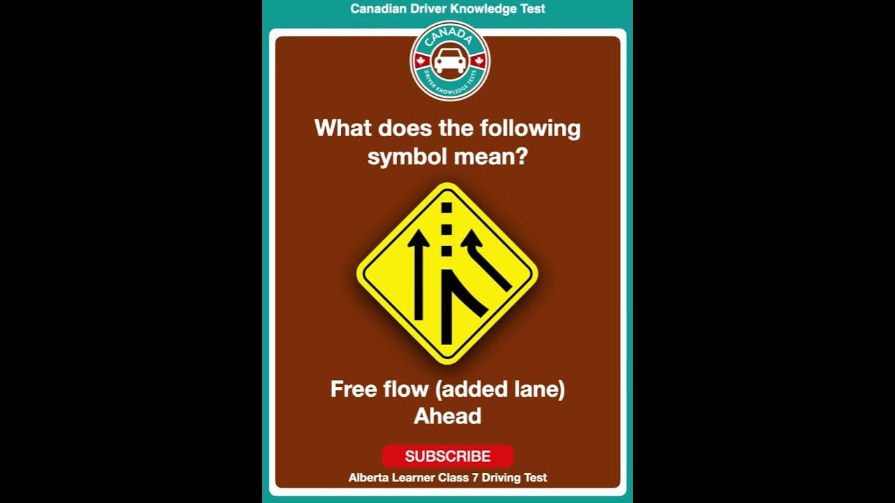 Alberta learner class 7 driving test 2023 signs canadian driver