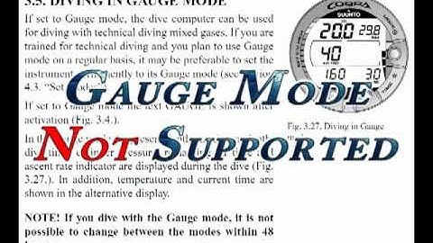 Suunto Cobra dive computer - Online Class - m1s2