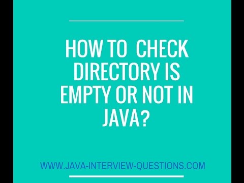 How to check directory is empty or not in java?