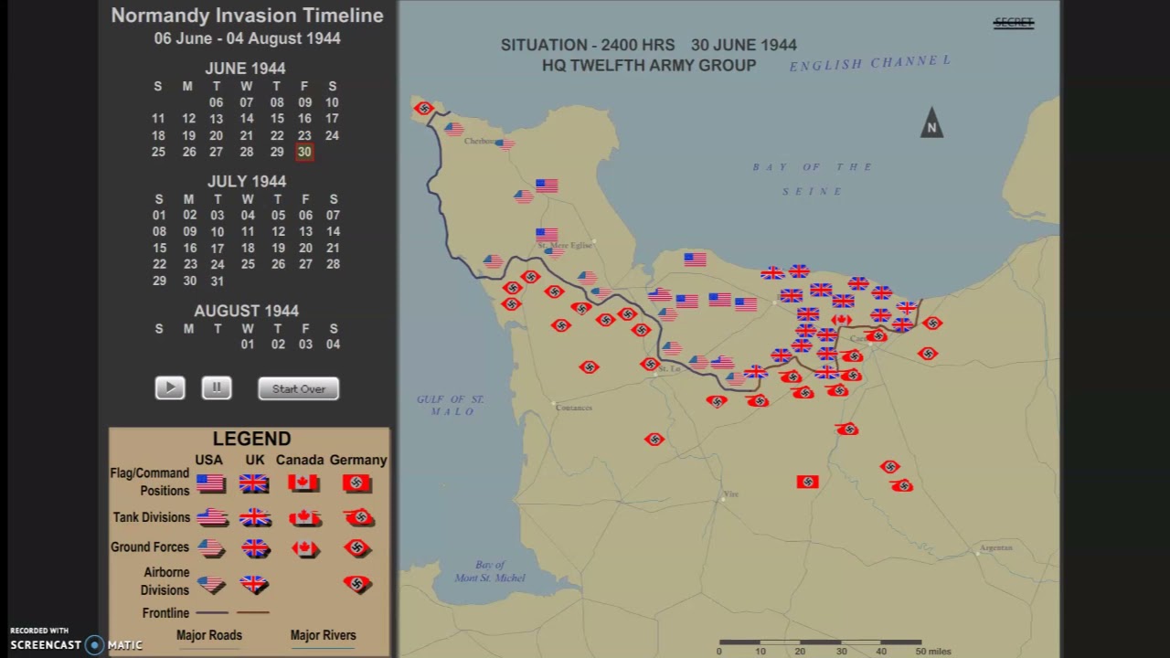 Timelapse of the Normandy Invasion