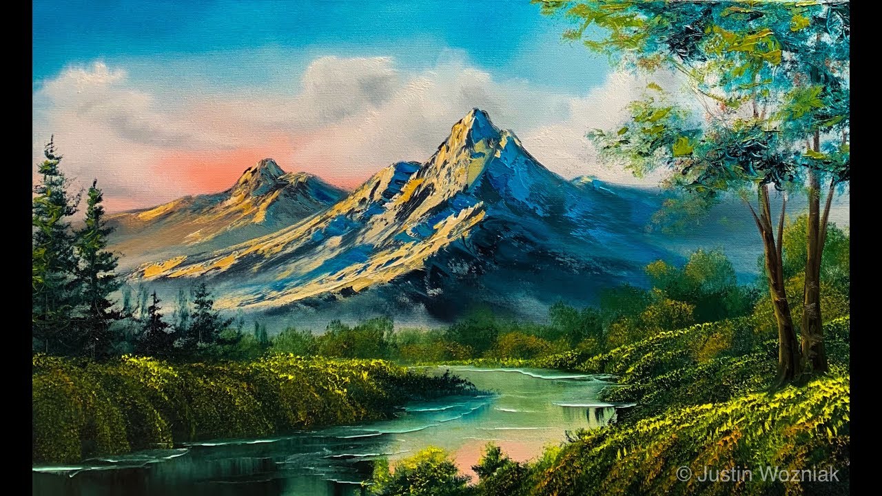 Landscape Painting 10 The Easiest Painting  Paintings By Justin