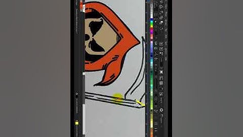 drawing vector cartoon grimreaper using coreldraw #shorts