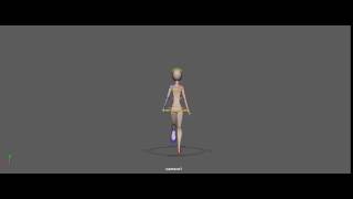 Rotation Walk Cycle Female Strut