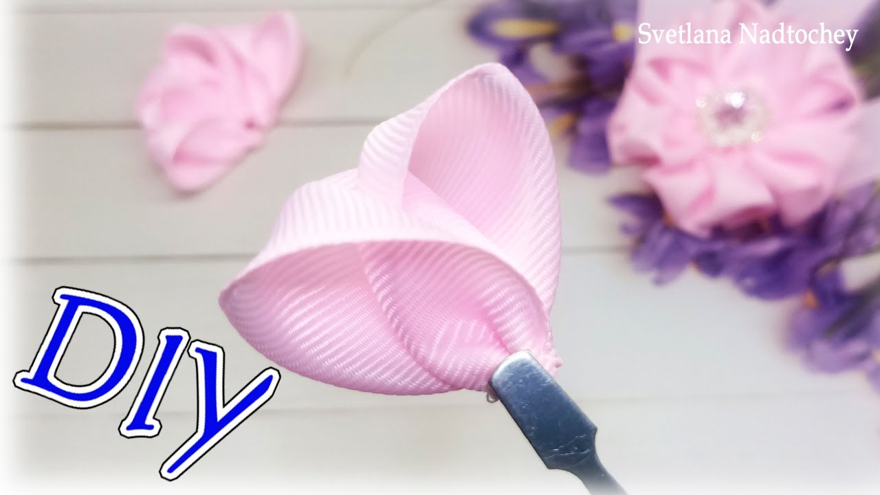 Мастер-класс из репсовых лент! Бантики! Их стоит сделать в разных цветах!