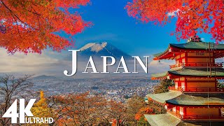 FLYING OVER JAPAN (4K UHD) - Amazing Beautiful Nature Scenery with Piano  Music - 4K Video HD