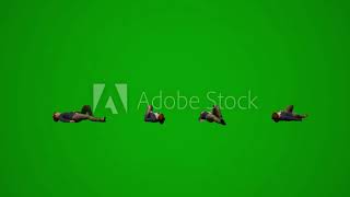 American Middle-Aged Woman Sitting And Sleeping On 3D Green Screen, Relaxing And Talking With