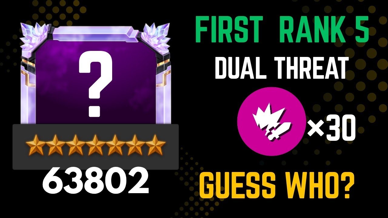 Rank 5 First 7 Star Rank 5 Dual Threat |Best option| - mcoc - YouTube