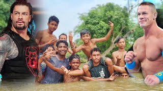 Desi Boys Slow Motion Videocreative Video Swimming Video.....