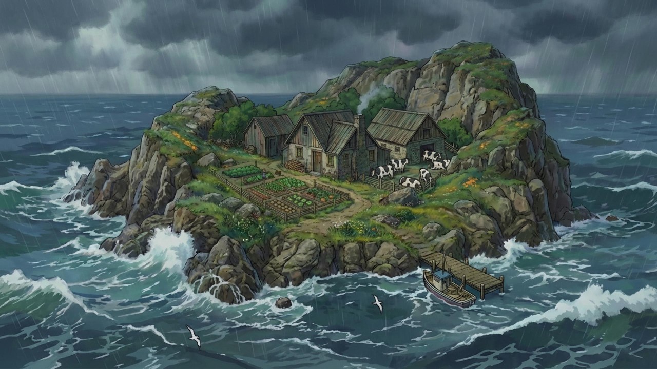 Cozy Family Life in the Middle of the Sea I Ghibli Silent Days