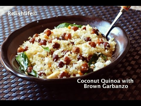 Coconut quinoa with brown garbanzo