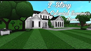 2-Story Colonial Summer Home | House Build | Roblox : Bloxburg