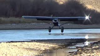 Aviat Aircraft Husky STOL Aircraft: Stream bed Landing