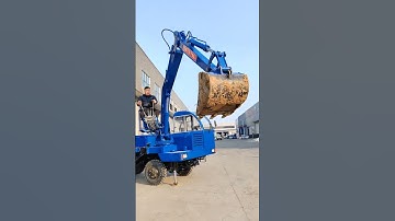 Si unlike vehicle-mounted digging, four-wheel drive agricultural vehicle, one machine with multi