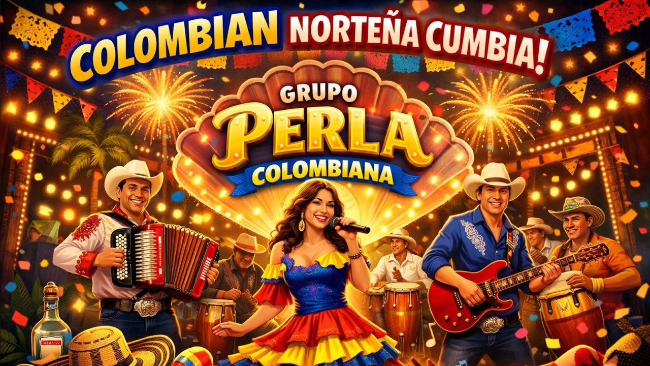 Andrés Landero & Grupo Perla Colombiana - Beso Moreno 🕺🏽 Cumbias Norteñas del Recuerdo 2026