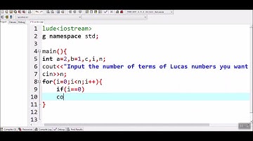How to print Lucas series upto N terms in C++