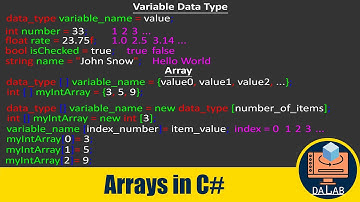 Arrays in C#