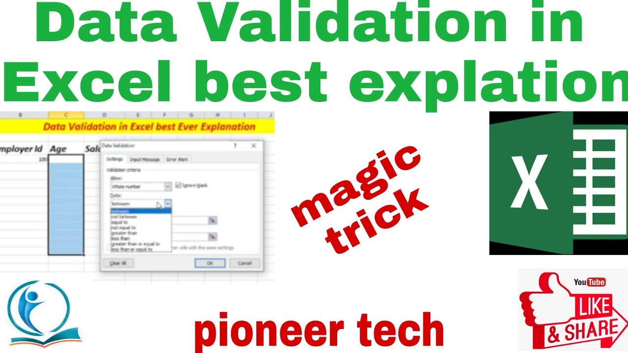 Data validation in Advance Excel step by step best explanation # ...