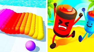Canvas Run VS Battery Run 🎨🔋 All Levels Max Update Walkthrough Mobile NEW Gameplay C7RX