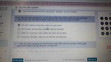 Đáp án 20 câu hỏi trắc nghiệm mo đun 1 môn lịch sử địa lí THCS