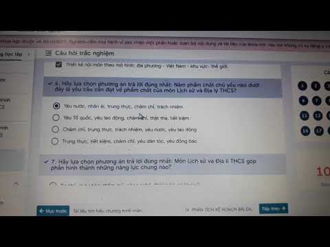 Video Đáp án 20 câu hỏi trắc nghiệm mo đun 1 môn lịch sử địa... - youtube