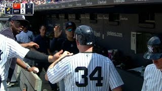 SF@NYY: Gregorius rips a ground-rule double to center