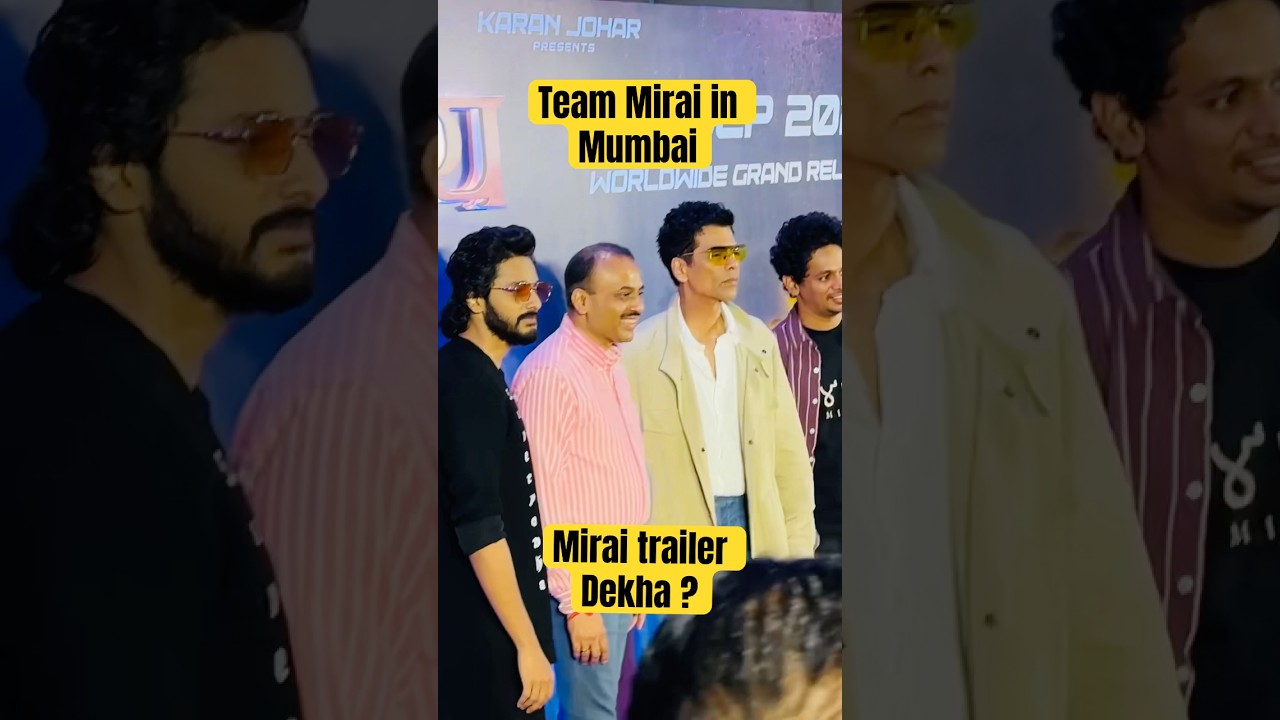 Mirai Movie Teja Sajja, Karthik Gattamneni, Karan Johar, T G Vishwa Prasad - Mirai Movie Press Meet