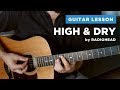 🎸 "High and Dry" guitar lesson w/ tab & chords (Radiohead)