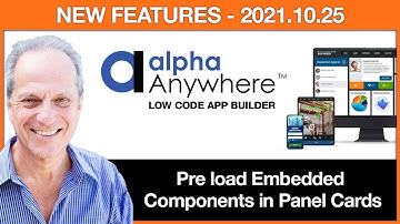 Pre load Embedded Components in Panel Cards