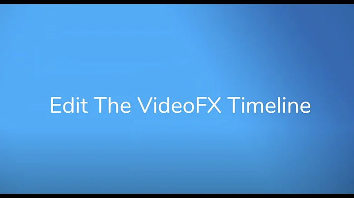 How To Edit the Snappic VideoFX Timeline