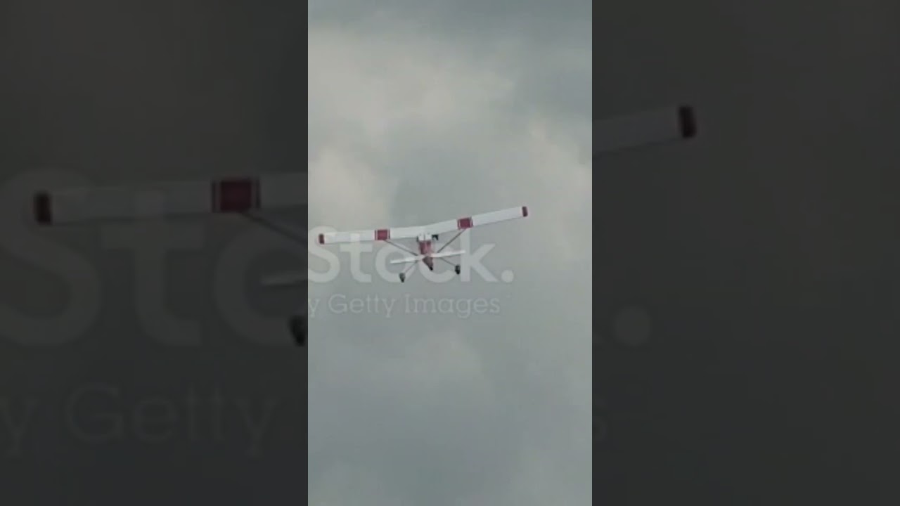 RC radio controlled propeller plane take off