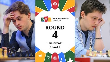 🇩🇪 Vincent Keymer – Andrey Esipenko | FIDE World Cup 2025 | Round 4 | Tie-break | Board 4