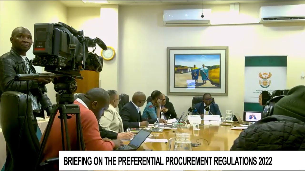 Minister Godongwana briefing on the gazetting of the 2022 Preferential Procurement Regulations