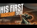 HIS FIRST TRICKSHOT EVER!