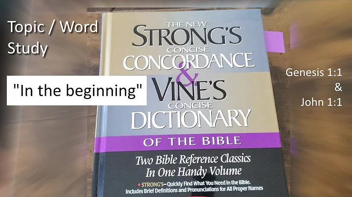 How to use a Bible concordance & dictionary