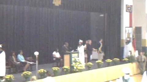 Emily Capps walking at graduation