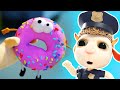 Supercop was scared of a live donut | No No I&#39;m Special Donuts! | Funny Cartoon Animaion for kids
